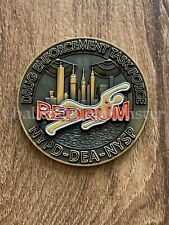 E37 DEA NYPD NYSP Drug Enforcement Task Force REDRUM Police Challenge Coin picture