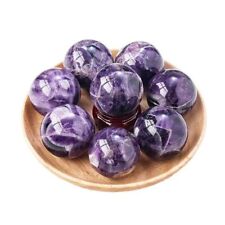 50mm Natural Dream Amethyst Reiki Healing Quartz Sphere Ball Crystal Stone+Stand picture
