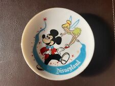 Vintage Disneyland Plate 4” Dish Souvenir Mickey Mouse Walt Disney Tinkerbell picture