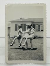 Vintage Photo Cute Women In Shorts doing Dancehall Kicks Tulsa Oklahoma 1950s picture