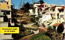 Crookedest St Lombard San Francisco California Postcard PM Redwood City CA Clean picture