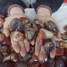5Kg 11LB 110 Natural Banded Sardonyx Carnelian Agate Crystal Palm Stones Healing picture