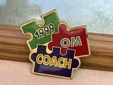 Vintage 1999 OM Coach Odyssey Of The Mind Pinback Lapel Pin picture