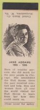 Matchbook Cover - United Match Morgantown WV Jane Addams SAMPLE WEAR picture