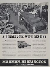 1942 Marmon-Herrington Fortune WW2 Print Ad Q2 U.S. Army War Tanks Assembly Line picture
