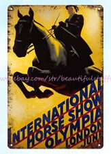 1930 International Horse Show Olympia London equine art metal tin sign man cave picture