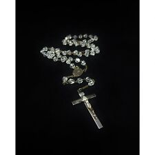VTG Clear Glass Rosary Beaded 36