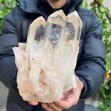 5LB Natural White clear Quartz Crystal Cluster Rough Mineral Specimen Healing picture