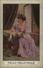 Telephone Hello-Hello-Hello Antique Postcard Vintage Post Card picture