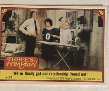 Three’s Company trading card Sticker Vintage 1978 #29 John Ritter Suzanne Somers picture