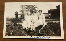 1924 Tennis Sports Women Ladies Rackets Smiling Fire Hydrant Real Photo P10r23 picture