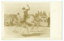 Howard RPPC EXAGGERATION - COWBOY RIDES GIANT Bucking RABBIT 1930's Pecos TX picture