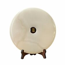 Chinese Natural White Stone Round Fengshui Home Decor Display ws1670 picture