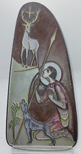 VINTAGE 1960'S WALL TILE MURAL RELIGIOUS, TERRA COTTA picture