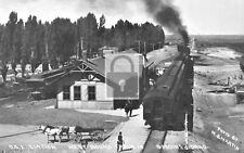 Railroad Train Station Depot Gooding Idaho ID Reprint Postcard picture