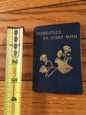 antique 1886 miniature book by Isaac Watts, Principals To Start With picture