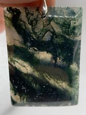 5 X Large Moss Tree Agate Pendant Crystal Slice Gemstone Natural Joblot L1 picture
