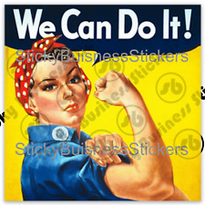We Can Do It WWII Rosie The Riveter Poster 3 inch Vinyl Sticker laptop bottle  picture