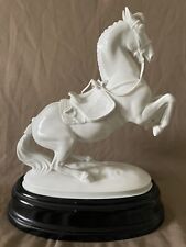 Vintage Porcelain Augarten Lippizaner Stallion Horse Statue ~ Made in Austria picture