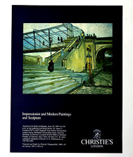 1987 Christie’s London Advertisement Art Auction van Gogh Vintage Print AD picture