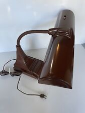 Vintage 1950s ART SPECIALTY Co. Goose Neck Industrial DESK LAMP Midcentury Brown picture