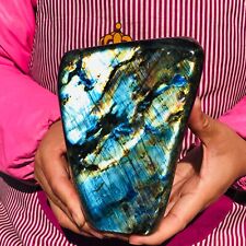 4.04LB Large Natural Gorgeous Labradorite Crystal Quartz Mineral Specimen heals picture