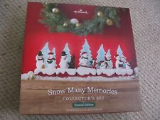 HALLMARK SNOW MANY MEMORIES COLLECTABLE SET FACTORY ORNAMENTS picture