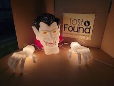 Vintage Dracula Head and Hands Blow Mold Lights Up Tested/Working *PICS  picture