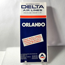 Delta Air Lines Orlando Quick Reference Schedule June September 1979 timetable picture