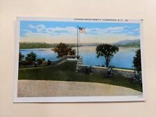 Looking South Ft Ticonderoga New York Ny Flag Ct Art Unposted Postcard P007H picture