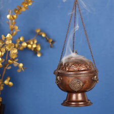 Brass Antique Finish Tibetan Style Hanging Incense Burner picture