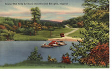 Vintage Postcard MO Eminence Ellington Power Mill Ferry 30s 40s Cars -206 picture
