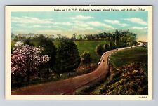 Ashland OH-Ohio, Tree Lined 3 C.C.C. Highway, Vintage Postcard picture