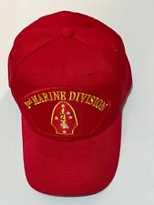 USMC 2ND MARINE DIVISION  RED 6 PANEL ACRYLIC MILITARY HAT picture