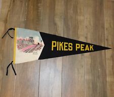 Vintage PIKES PEAK SUMMIT 14109 Colorado 2 Pieces Sewn 36 X 13 XL Pennant Banner picture
