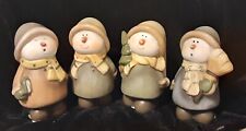 4 Adorable Snowman Figurines, Tii Collections picture