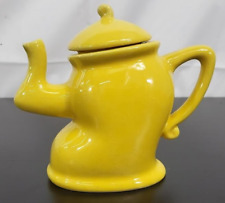 Ganz Art Pottery Whimsical Sassy Dancing Teapot Yellow Small 5