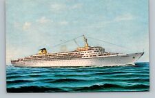 SS OCEANIC  PANAMANIAN REGISTRY HOME LINES POSTCARD POSTED picture