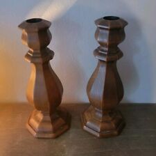 Lot of 2 Vintage Mid Century Brown Stained Wood 8
