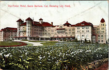 Potter Hotel Santa Barbara California Showing Lily Field Old Postcard C-1910 picture
