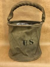 Original 1918 WWI US Army  Military Canvas Water Pale Or Bucket The Hettrick Co. picture