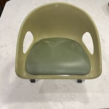 Vintage Mid-Century Modern COSCO Child’s Booster Seat Avocado Green Atomic picture