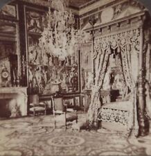 1901 PALACE OF FONTAINBLEAU FRANCE BEDROOM CATHERINE MEDICIS STEREOVIEW 33-67 picture