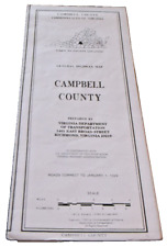 JANUARY 1989 CAMPBELL COUNTY VIRGINIA GENERAL HIGHWAY MAP VDOT #15 picture