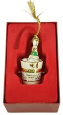 Lenox Celebrate 2001 Korbel Brut Champagne Ice Bucket Christmas Ornament Opens picture