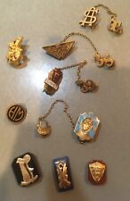 Vintage 1930's school or fraternity pins 3 10K gold picture