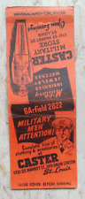 VINTAGE MATCHBOOK COVER CASTER MILITARY STORE ST. LOUIS picture