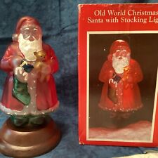 1991 Old World Christmas Santa With Stocking Light With Original BOX picture