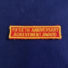 Vintage BSA 50th Anniversary Achievement Award Patch 1960 Felt BSP2-C1 picture