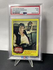 1977 Topps Star Wars Series 3 Card #162 Han Solo cornered by Greedo PSA 7 picture
